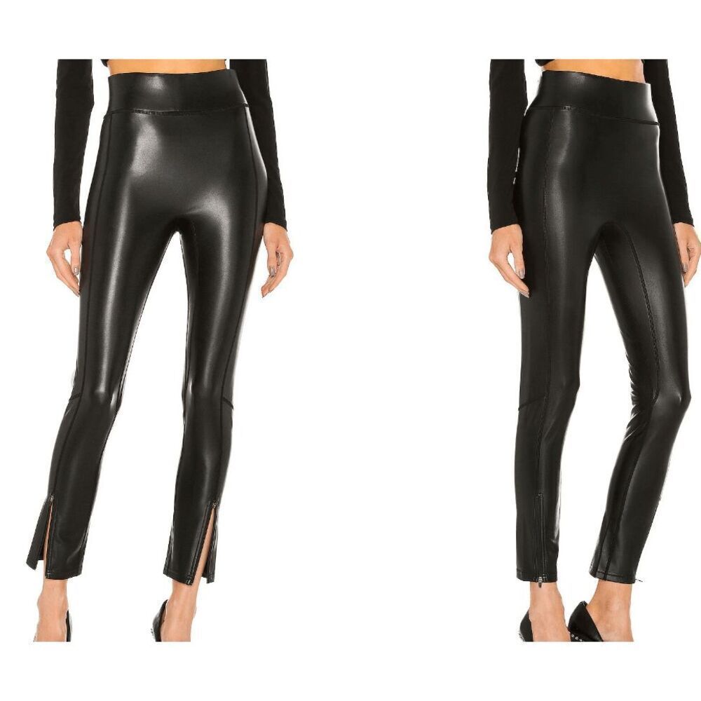 A.L.C. Emile Faux Leather Legging Zip Hem Revolve Black Stretch Size 6